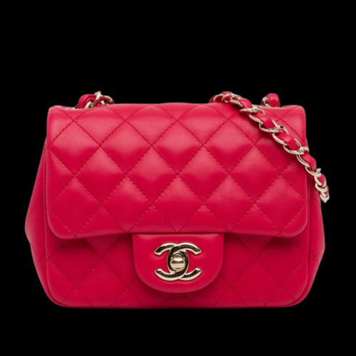 Red Leather Chanel Flap Bag