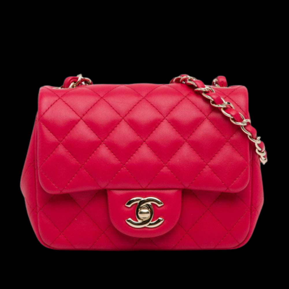 Red Leather Chanel Flap Bag