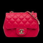 Red Leather Chanel Flap Bag