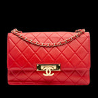 Red Leather Chanel Flap Bag