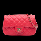Red Leather Chanel Flap Bag