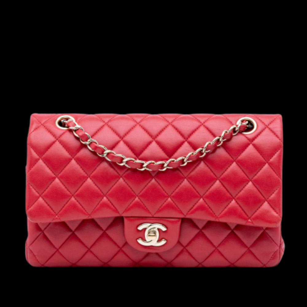 Red Leather Chanel Flap Bag