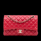 Red Leather Chanel Flap Bag