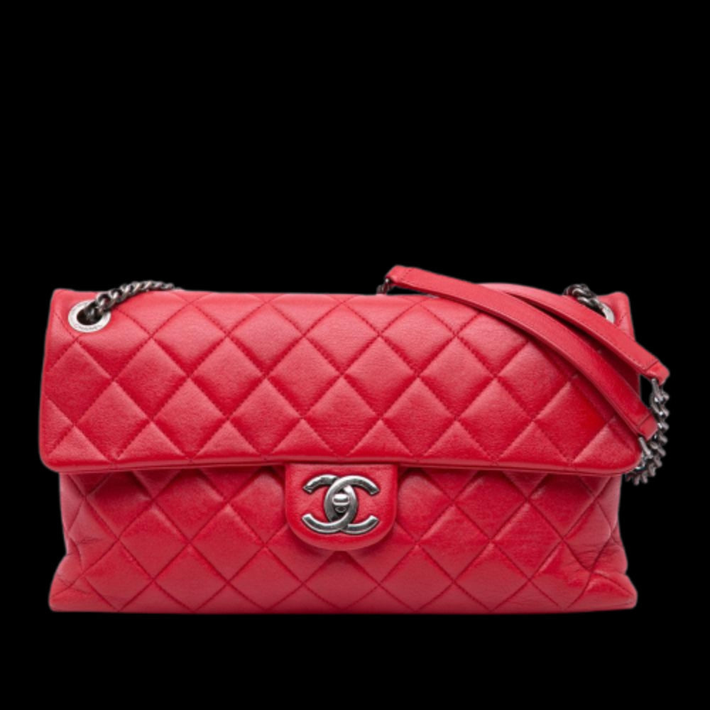 Red Leather Chanel Flap Bag