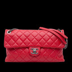 Red Leather Chanel Flap Bag