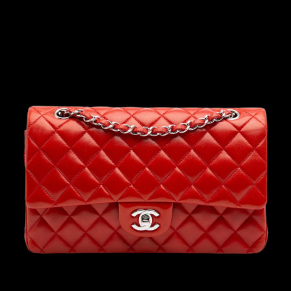 Red Leather Chanel Flap Bag