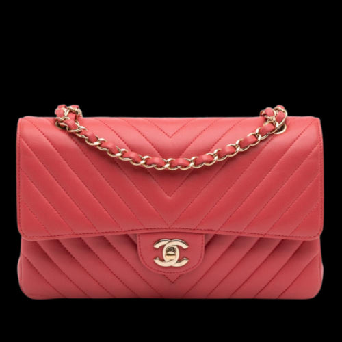 Red Leather Chanel Flap Bag