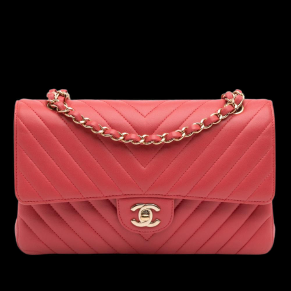 Red Leather Chanel Flap Bag