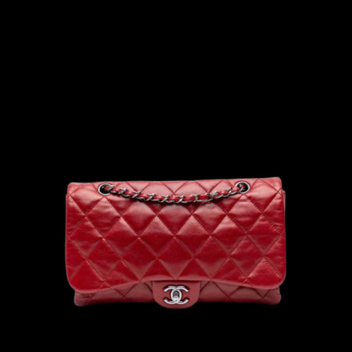 Red Leather Chanel Flap Bag