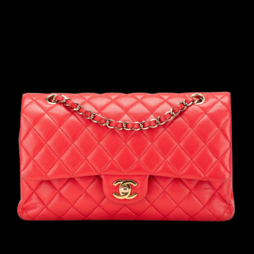 Red Leather Chanel Flap Bag