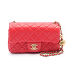 Red Leather Chanel Flap Bag