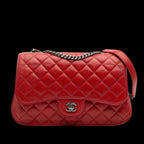 Red Leather Chanel Flap Bag