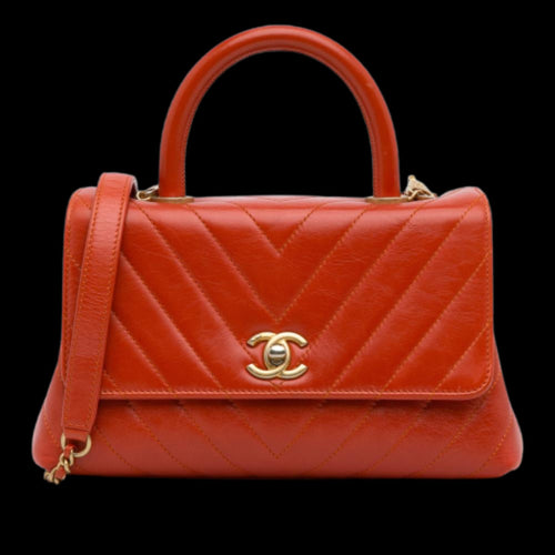 Red Leather Chanel Flap Bag