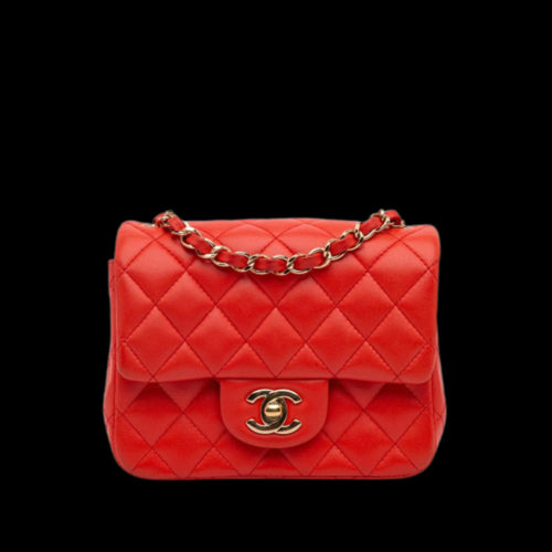 Red Leather Chanel Flap Bag