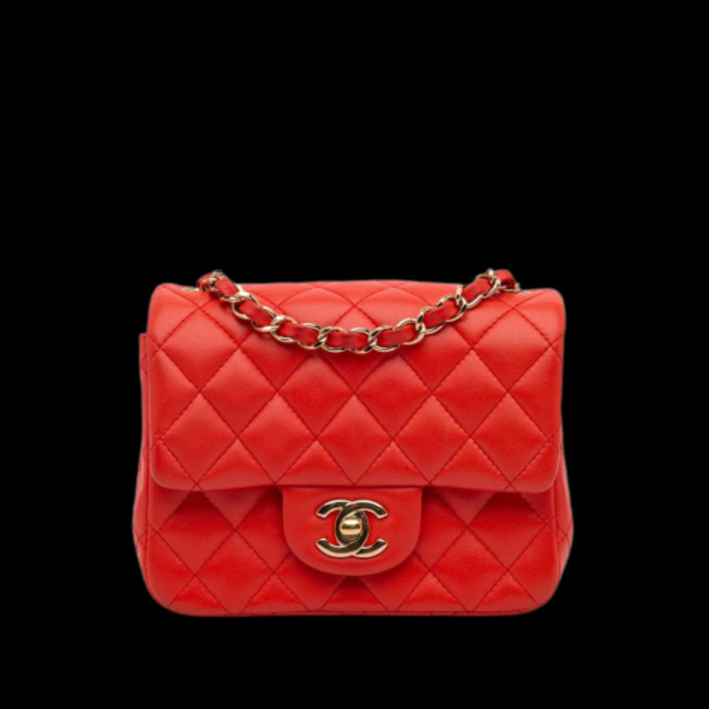 Red Leather Chanel Flap Bag