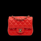 Red Leather Chanel Flap Bag