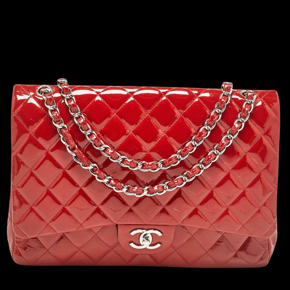 Red Leather Chanel Flap Bag
