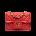 Red Leather Chanel Flap Bag
