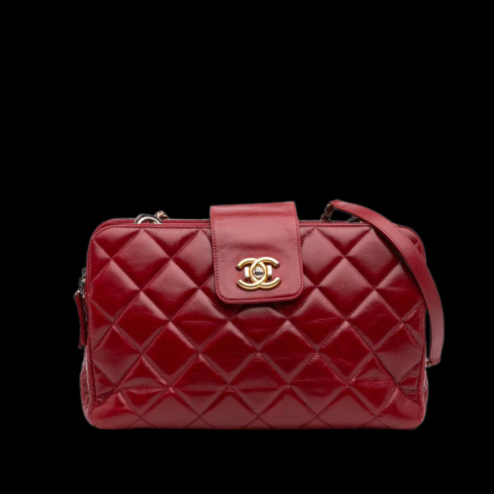 Red Leather Chanel Flap Bag