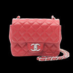 Red Leather Chanel Flap Bag