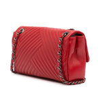 Red Leather Chanel Flap Bag