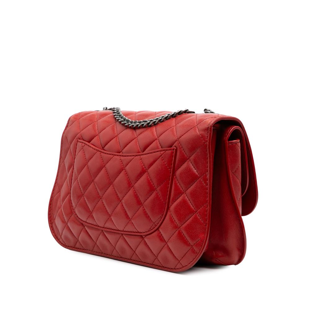 Red Leather Chanel Flap Bag