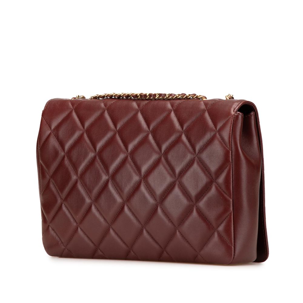 Red Leather Chanel Flap Bag