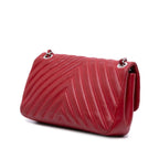 Red Leather Chanel Flap Bag