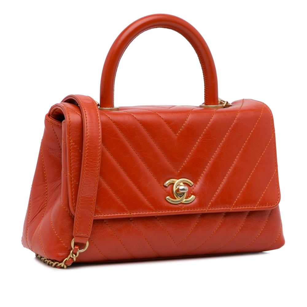 Red Leather Chanel Flap Bag