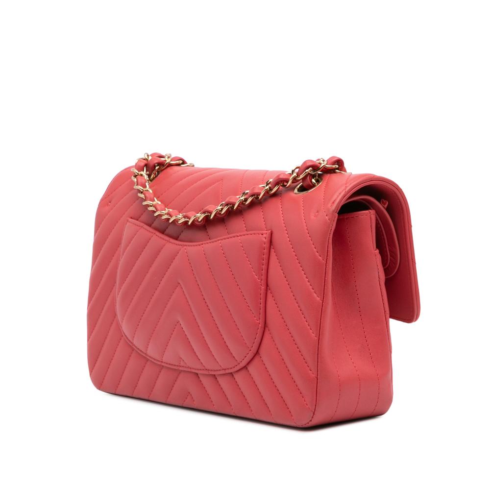Red Leather Chanel Flap Bag