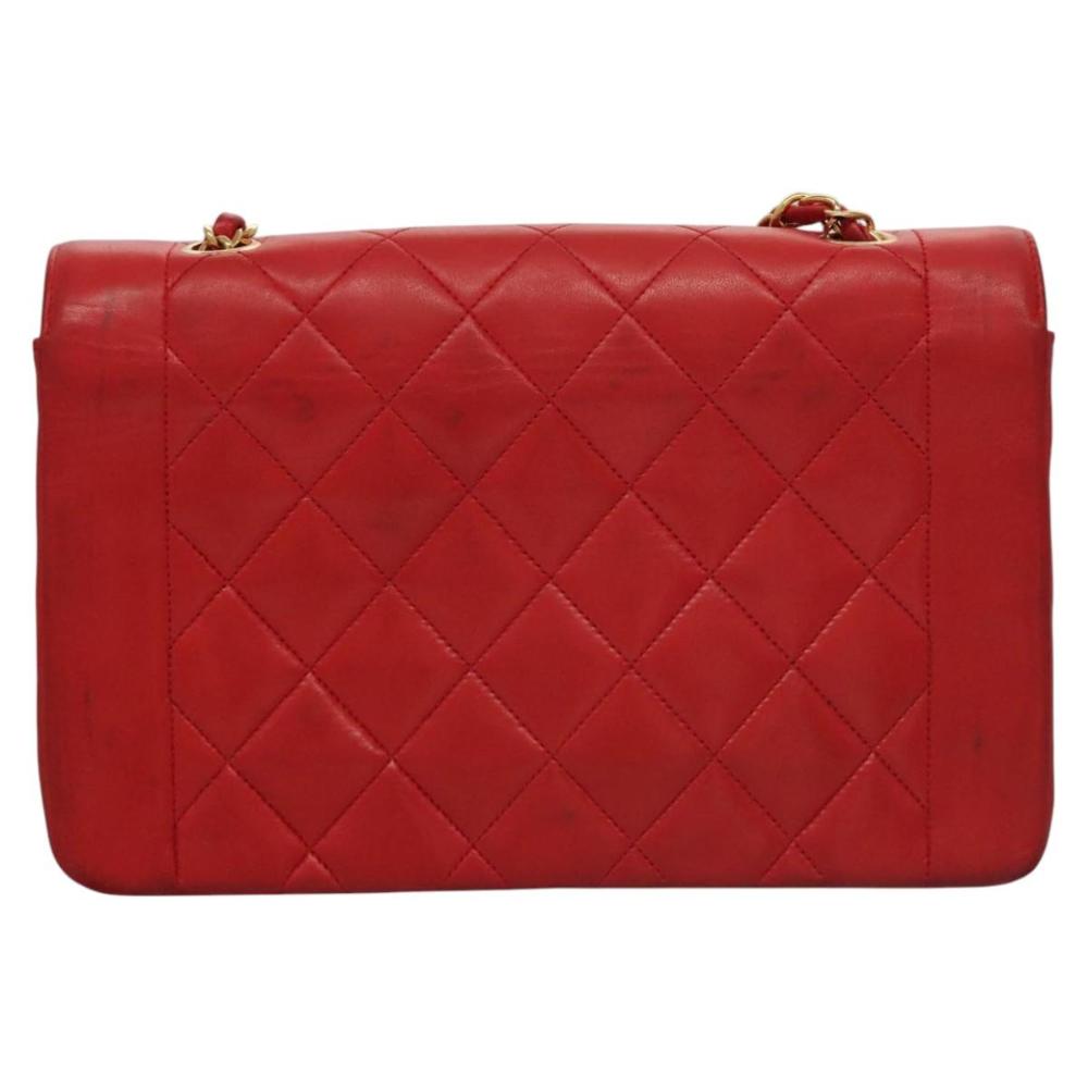Red Leather Chanel Flap Bag