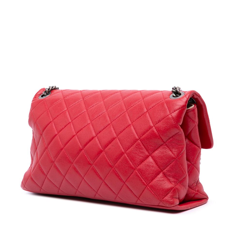 Red Leather Chanel Flap Bag