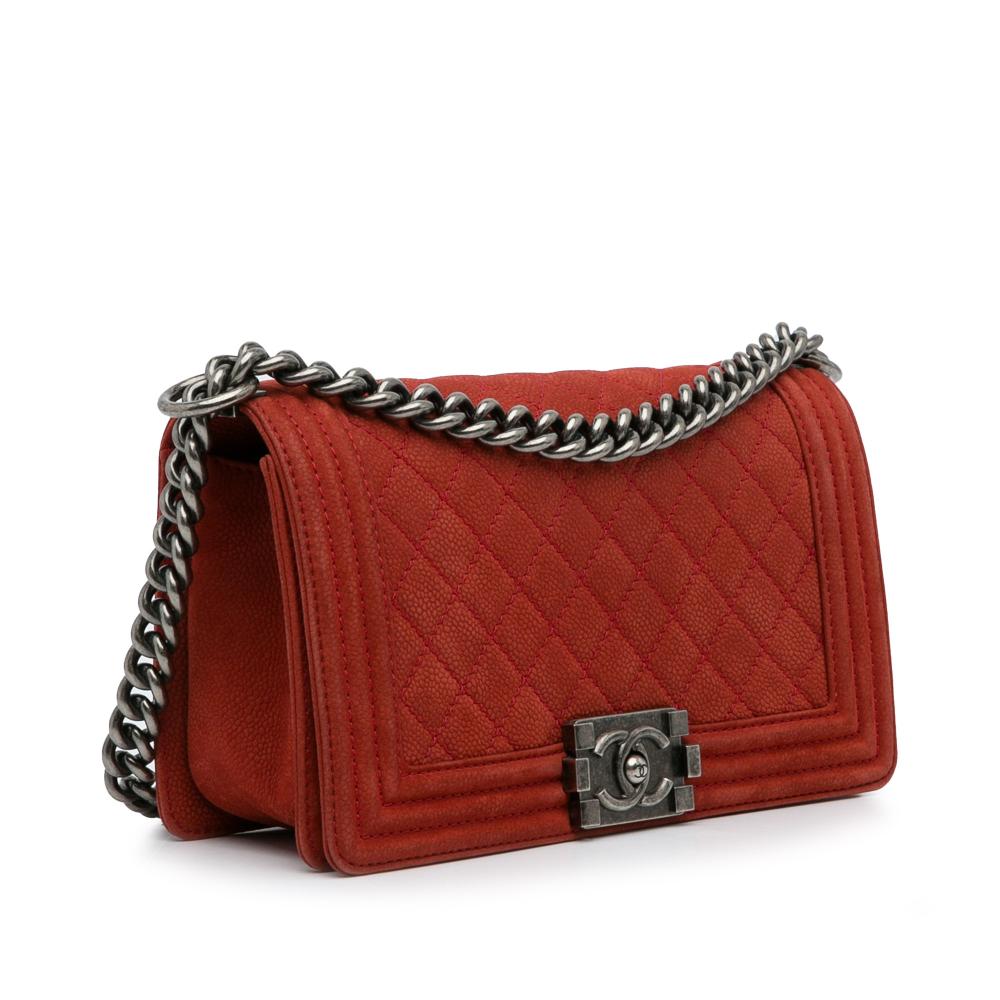 Red Leather Chanel Flap Bag