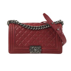 Red Leather Chanel Flap Bag
