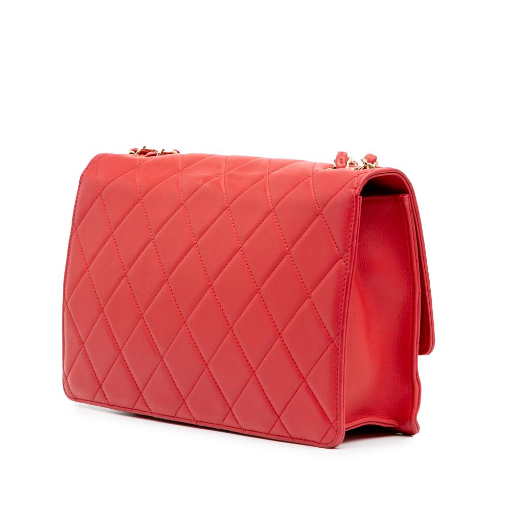 Red Leather Chanel Flap Bag