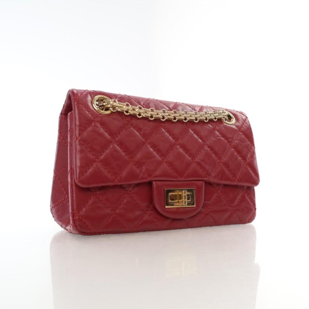 Red Leather Chanel Flap Bag