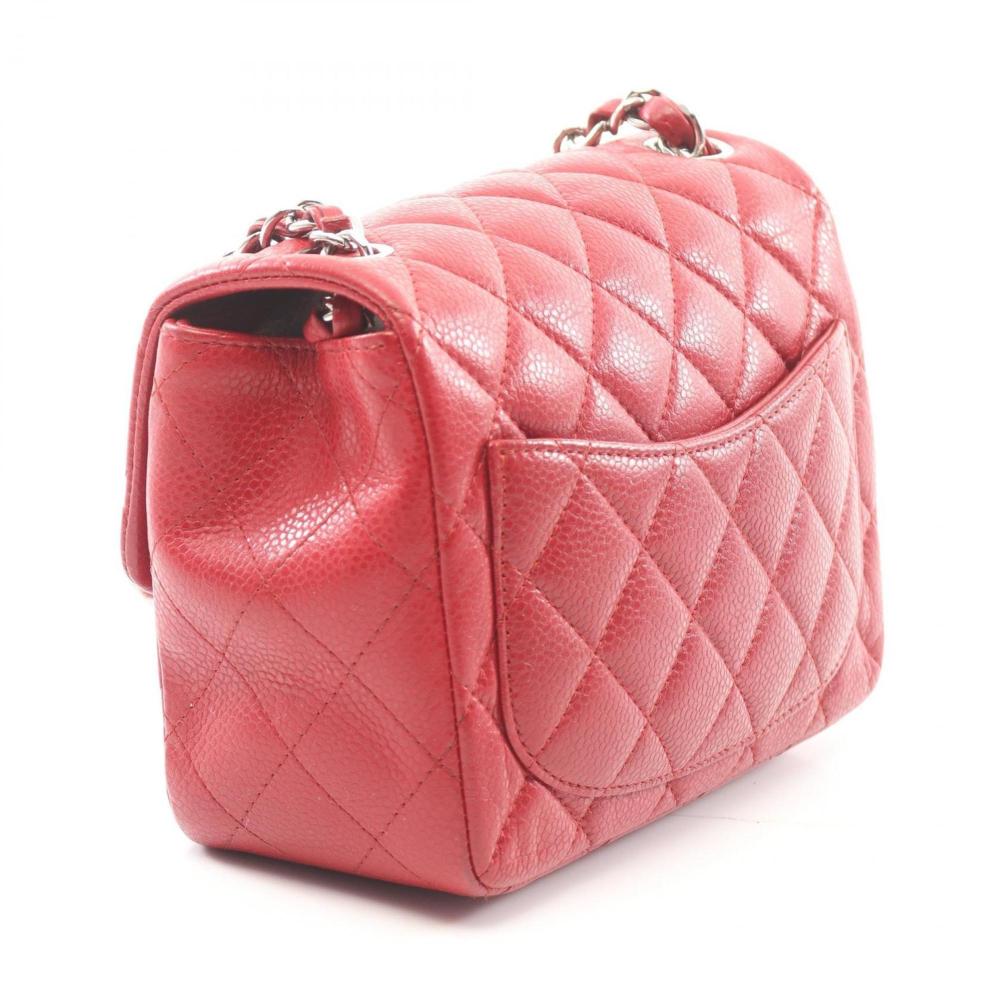 Red Leather Chanel Flap Bag