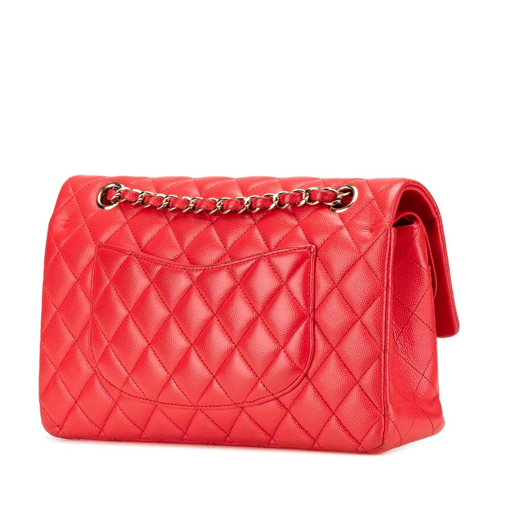 Red Leather Chanel Flap Bag