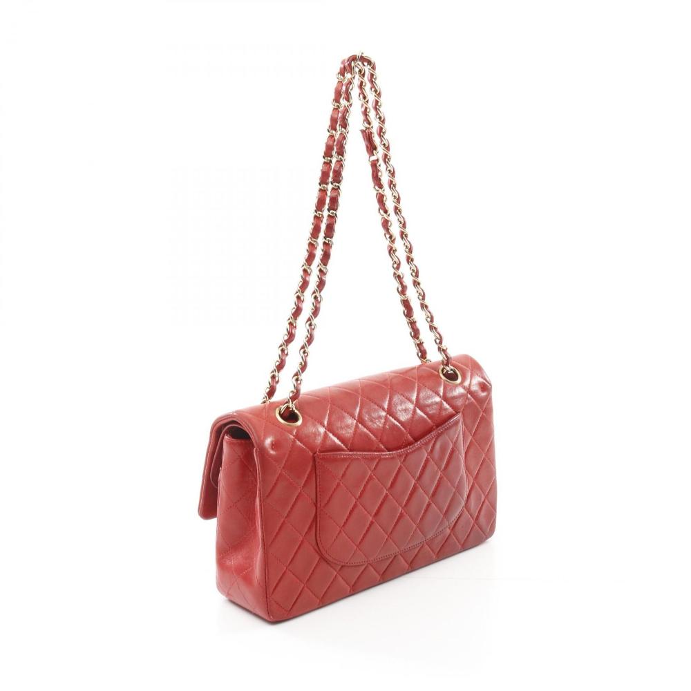 Red Leather Chanel Flap Bag