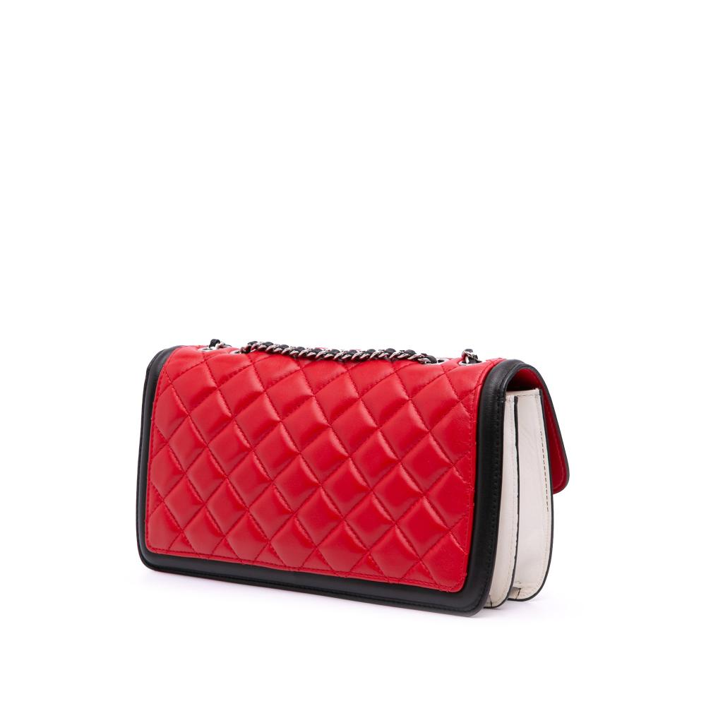 Red Leather Chanel Flap Bag
