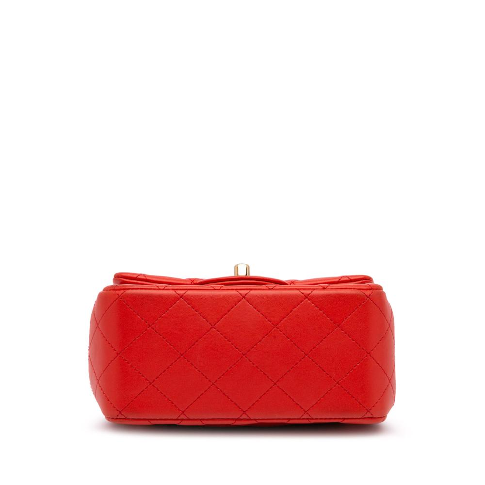 Red Leather Chanel Flap Bag
