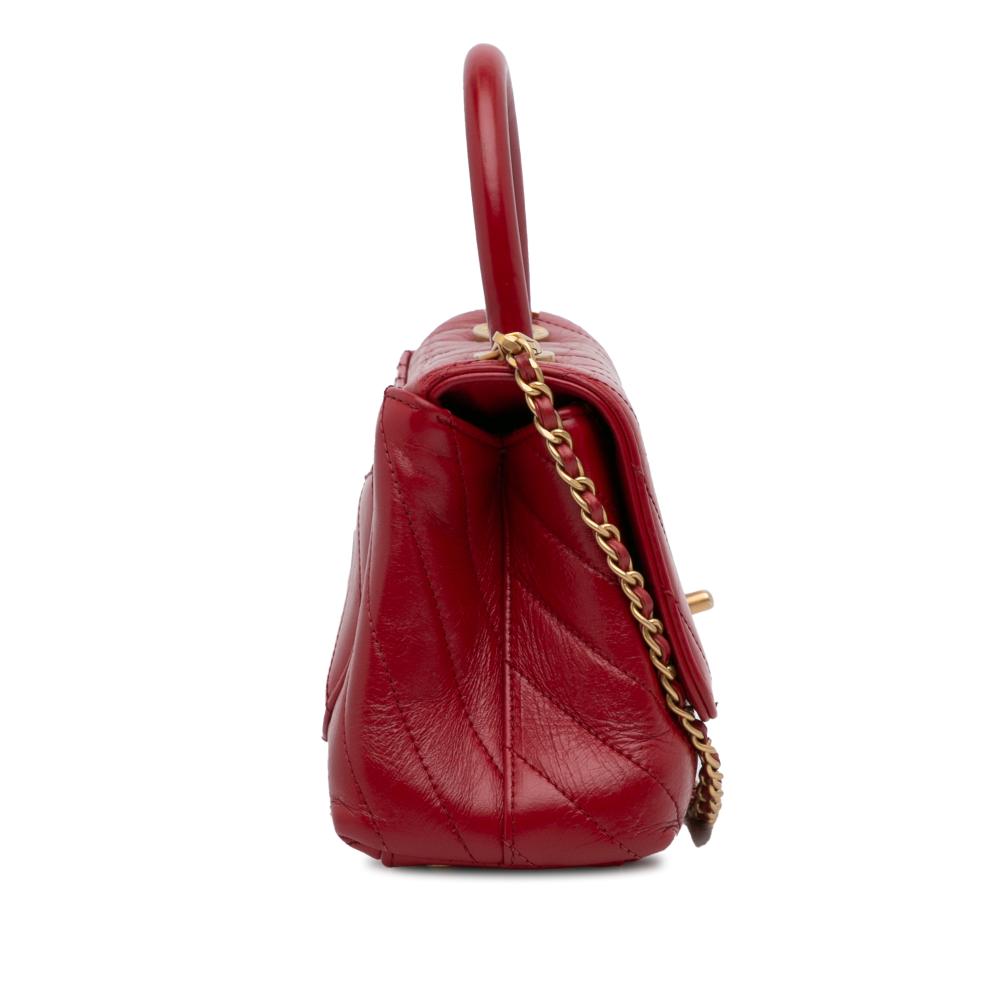 Red Leather Chanel Flap Bag