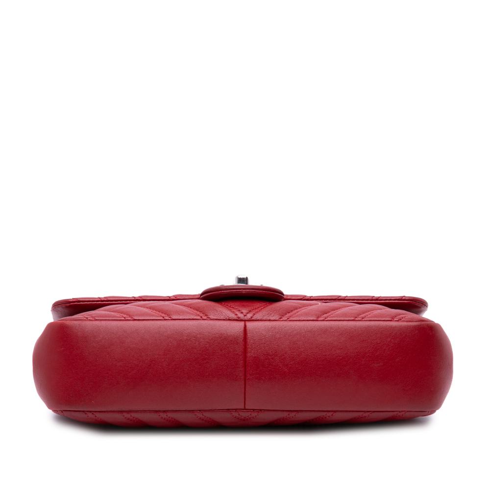 Red Leather Chanel Flap Bag