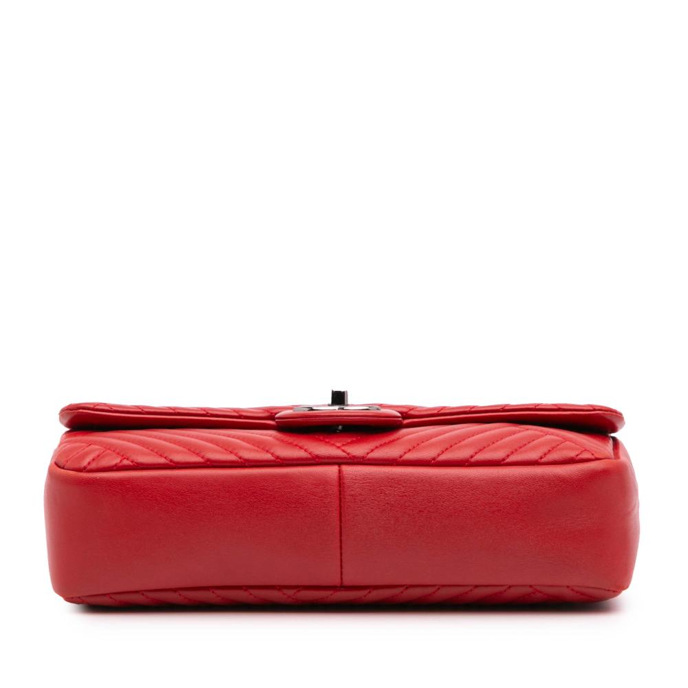 Red Leather Chanel Flap Bag