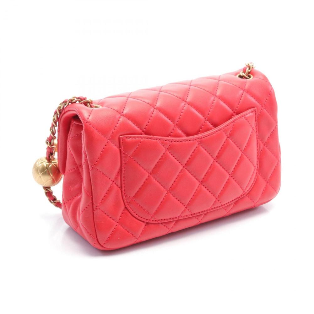 Red Leather Chanel Flap Bag