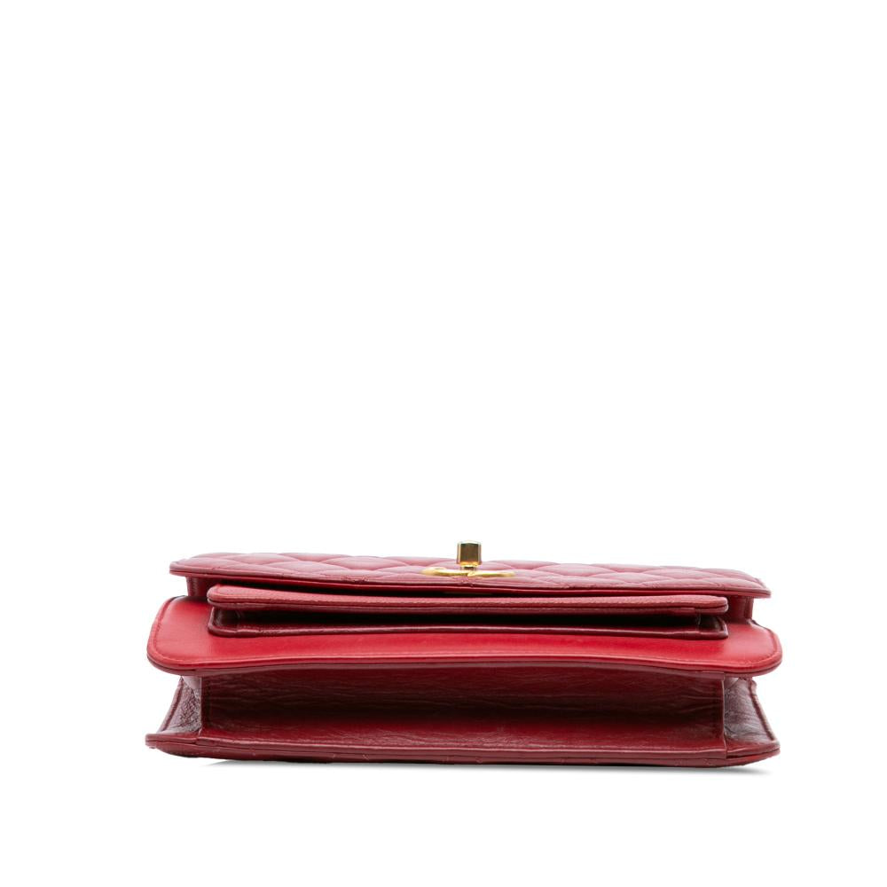 Red Leather Chanel Flap Bag