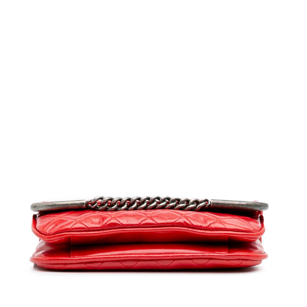 Red Leather Chanel Flap Bag