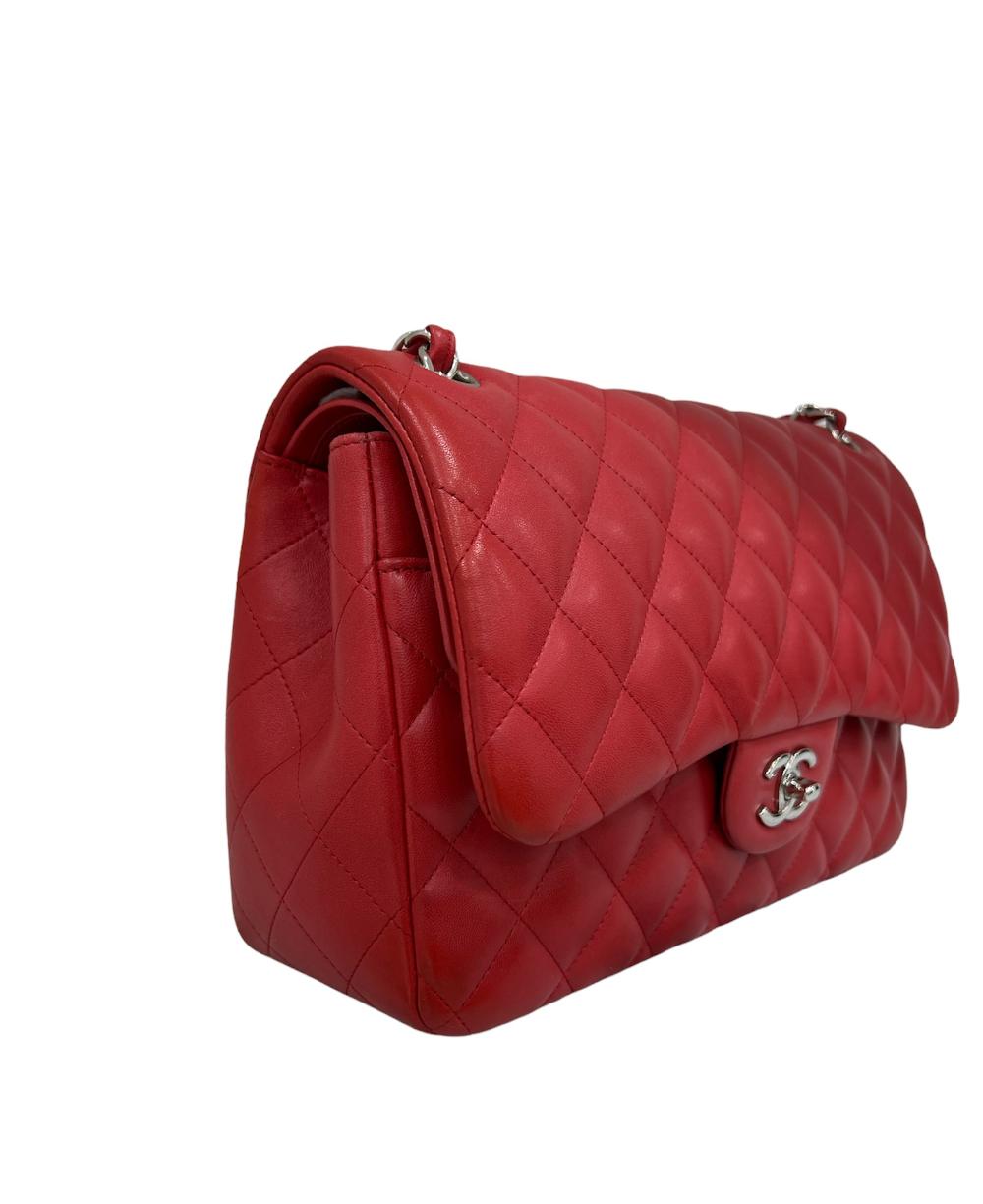 Red Leather Chanel Flap Bag