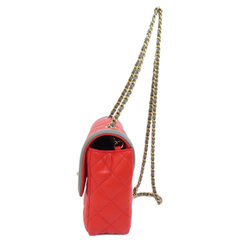 Red Leather Chanel Flap Bag