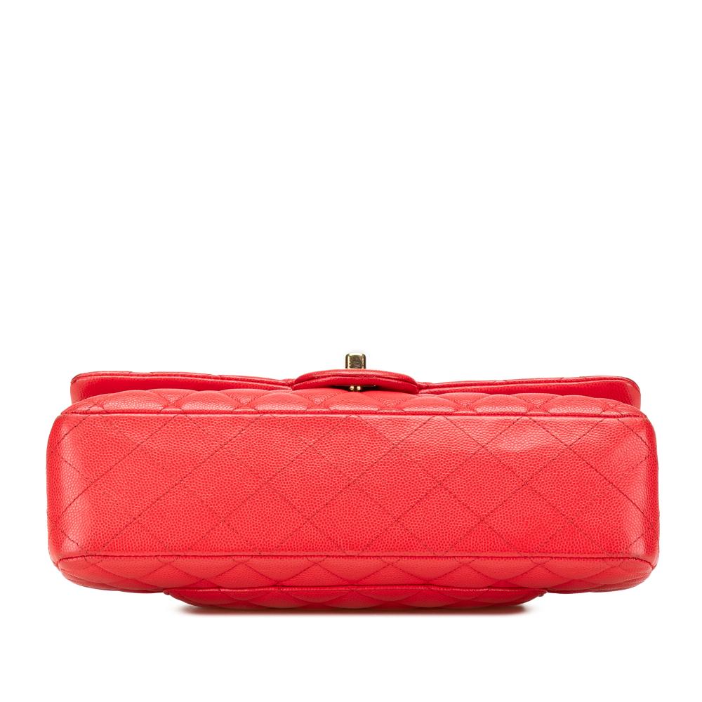 Red Leather Chanel Flap Bag